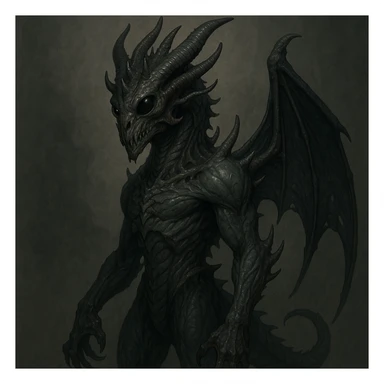 character that is 60% dragon, 20% demon, and 20% alien, with a dominant dragon appearance and subtle demon and alien traits sticker