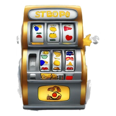 A slot machine with flags sticker