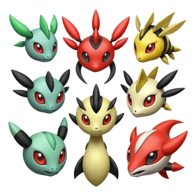 Meloetta-Giratina-Scizor-Pokémon-Digimon-Fakémon-creature sticker