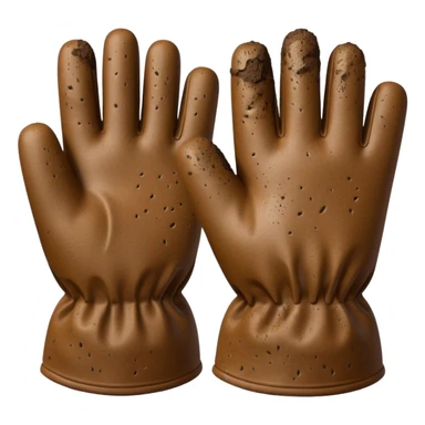 gloves gardening with dirt sticker