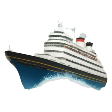 a ship cruising forward with waves sticker