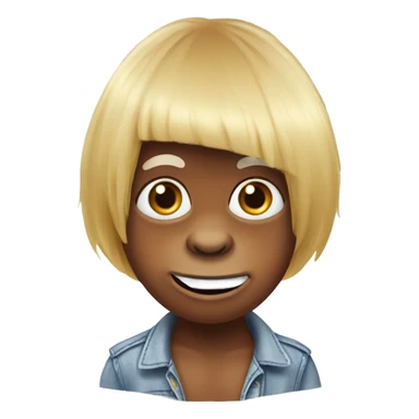 Orangutan wearing a blonde wig￼ sticker