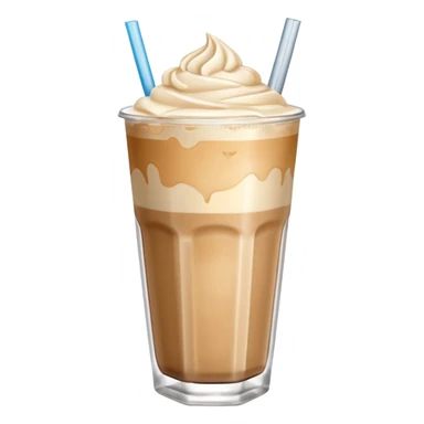 iced vanilla latte, inviting, with visible ice cubes, creamy color, in a clear glass, coffee shop vibe, no text, emoji style sticker