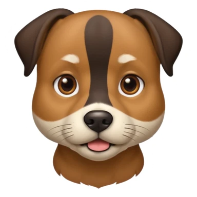  black mustached dog sticker