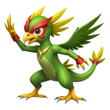 Sceptile-Hawlucha-fusion sticker
