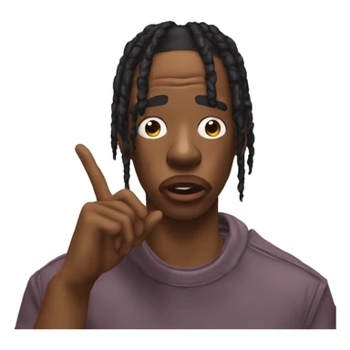 Travis Scott telling you to be quiet  sticker