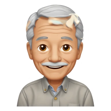 A grandpa with a hump sticker