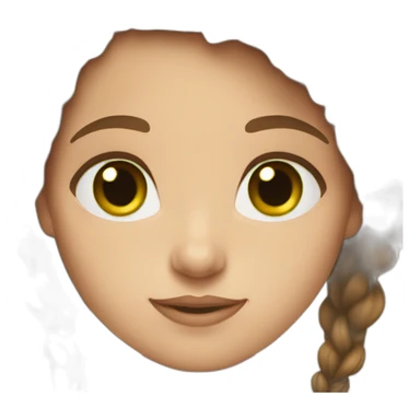 Brown hair Girl with Square classes Green eyes sticker