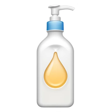 Lotion exiting a lotion bottle sticker