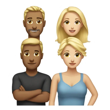 4 people...2 blond woman 2 man sticker