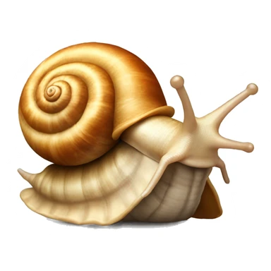 snail with a croissant shell sticker