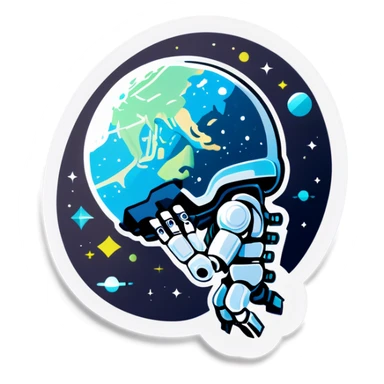 Artificial intelligence getting to the next step of earth’s evolution  sticker