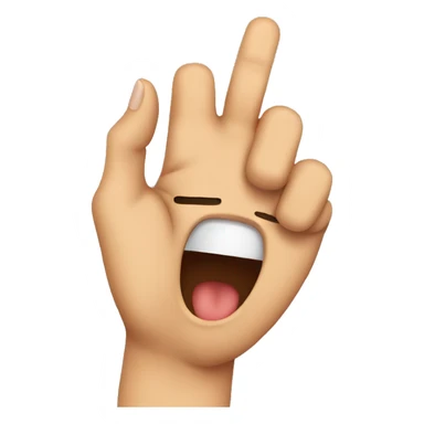 Emoji bitting one finger  sticker