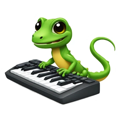 gecko with keyboard and mouse sticker