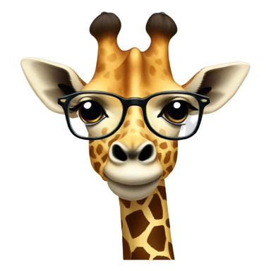 Giraffe with glasses sticker