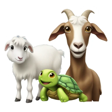 Goat and a turtle sticker