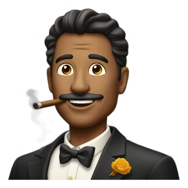 Rich handsome man who smokes cigars sticker