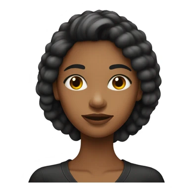 mujer joven con pelo negro largo liso y color de piel blanca sticker