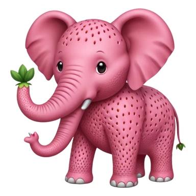 Strawberry éléphant sticker