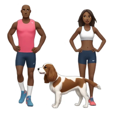 Sprinter spaniel with man and woman sticker