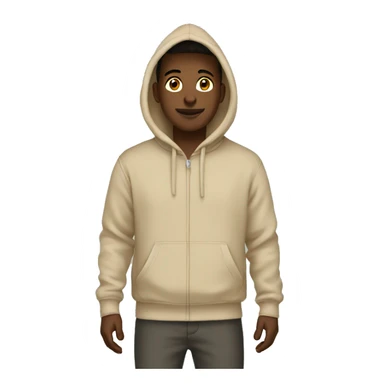 Beige Hoodie for Winter sticker