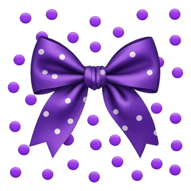 Black bow with purple polka dots sticker