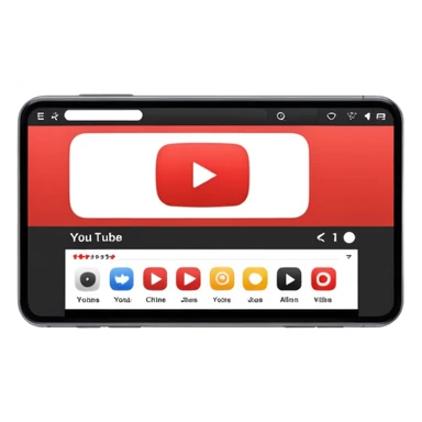 youtube interface in browser sticker