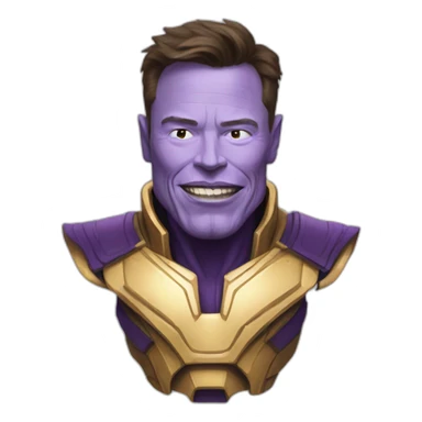 Elon musk as thanos sticker