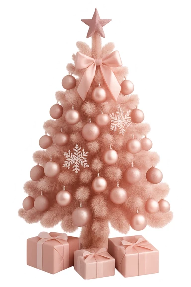 Pink christmas, remove background sticker