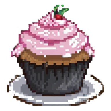 cupcake with pink icing sticker