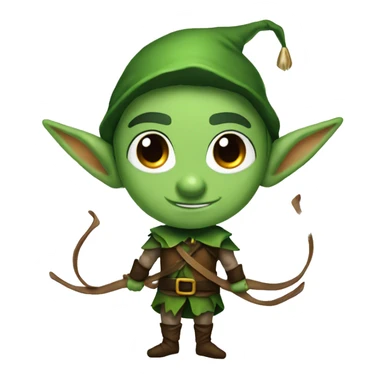 rogue male elf with bow sticker