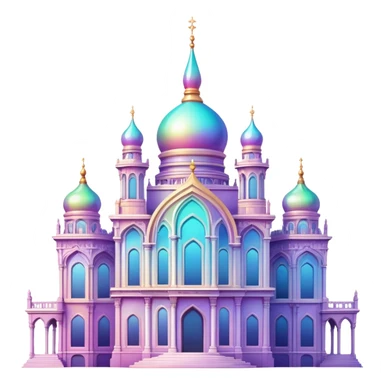 Epic divine legendary complex detailed iridescent gradients aesthetic-scenic building sticker