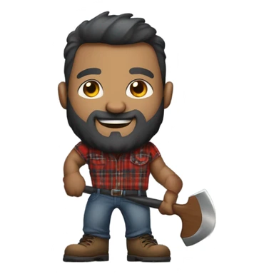 gay butch lumberjack sticker