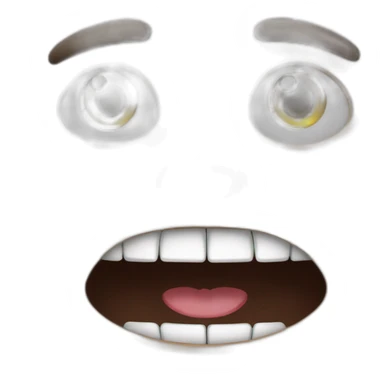 small eyes big mouth sticker