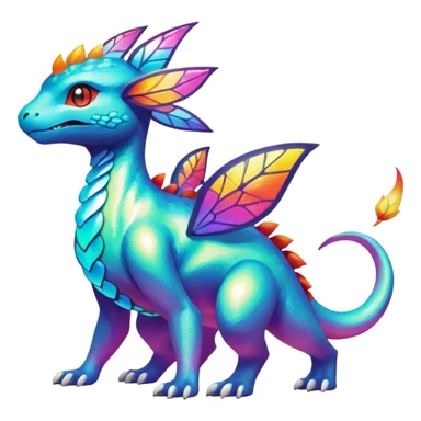 Elemental magical colorful exotic Pokémon-Fakémon-creature sticker