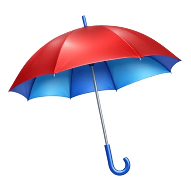 glitter red and blue umbrella sticker