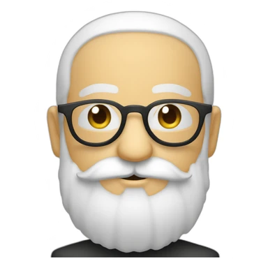 quarantenaire blanc barbu avec des lunettes ronde  sticker