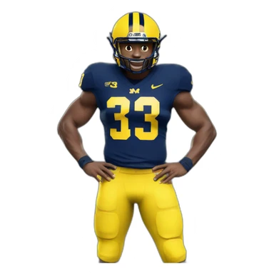 university of michigan football player sticker