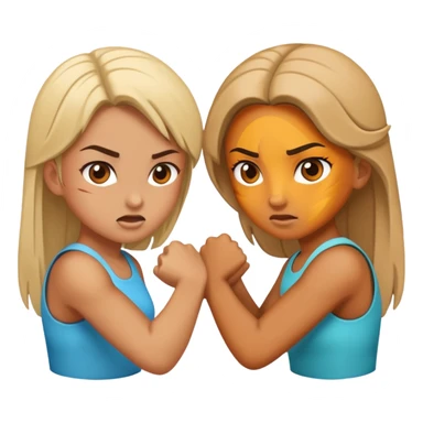 2 girls fighting  sticker