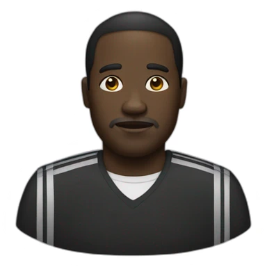 big black man symbol sticker