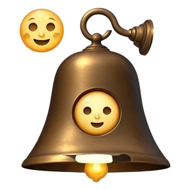 the midnight bell with moon at the back sticker