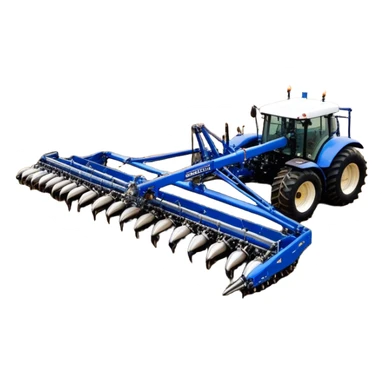 Bourgault 3420 Paralink Hoe Drill (2022) – Cinematic-realistic Bourgault 3420 Paralink Hoe Drill, its massive blue frame stretching across the vast fields. The powerful machine plants seeds with pinpoint accuracy as the sun rises over the horizon, golden dust swirling in the crisp morning air. sticker