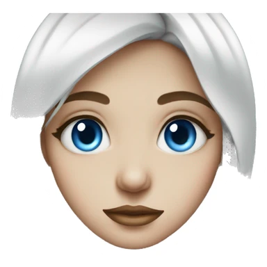 blue eye girl portrait  sticker