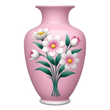 pink and white porcelain with flowers  sticker