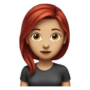 dark red hair girl  sticker
