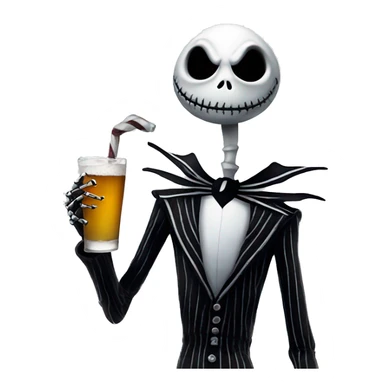 Jack skellington drinking  sticker