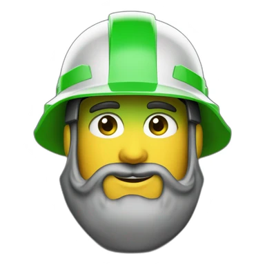 Cedric blanchard TISSEO CONSTRUCTION HELMET and 3 day beard and green eyes sticker