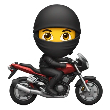 Ninja in motorbike sticker