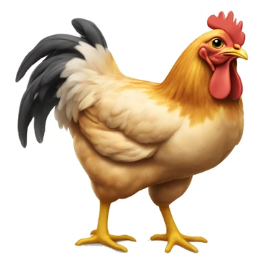 Chicken with its butt out sticker