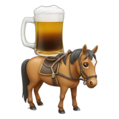 Mañana cerveza y cabalgata sticker